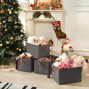 Organizador de Ropa Plegable de Tela con Asa y Diseño de Cajones para Jeans o Ropa, para Dormitorio o Sala de Estar - Product Image 6