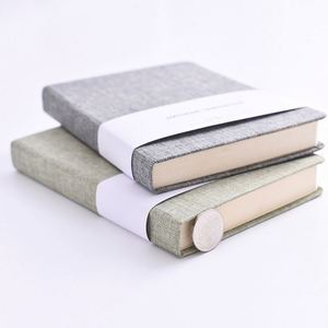 Thermal Binding Cotton Linen Fabric Cover Hardback Diary <b>Journal</b> A5 School Notebook Logo Gift Set Custom 80/100 - Product Image 1
