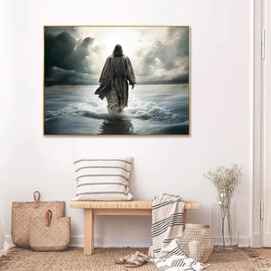 Peinture chrétienne moderne <span class=keywords><strong>de</strong></span> luxe, Jésus, œuvre d'art religieuse, peinture décorative en porcelaine <span class=keywords><strong>de</strong></span> cristal pour la décoration du salon - Product Image 6