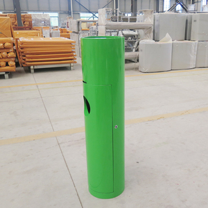 Conteneur à déchets pour animaux de compagnie à colonne ronde avec support de personnalisation, station à déchets pour chiens, pour les promenades en ville, poubelle debout - Product Image 5