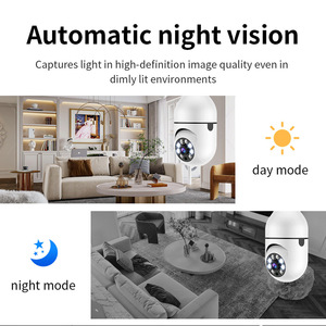 Caméra ampoule Wi-Fi PTZ IP <span class=keywords><strong>Yi</strong></span>-iot, la meilleure caméra 360° pour la maison, vision nocturne automatique, intérieur/extérieur, réseau CCTV, lampe de sécurité domestique, caméra E27 - Product Image 3