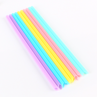 Pailles de Pla emballées individuellement dégradables de paille droite de thé de bulle colorée de matériel d'acide polylactique avec du papier d'emballage