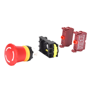 Botón de Paro de Emergencia Rojo, Interruptor de Paro de Emergencia Tipo Hongo, Botón de Pánico LA36M 10A, Impermeable - Product Image 3