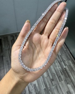 Premium Quality Moissanite Tennis Chain <b>Necklace</b> Stylish Jewelry with <b>Long</b> Lasting and Fine Finish Available At Best Price - Product Image 5