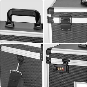 Kotak Penyimpanan Obat Pertolongan Pertama yang Dapat Dikunci, Kotak Aluminium untuk Barang Pribadi, Kotak Pembawa untuk Perlengkapan Medis - Product Image 3