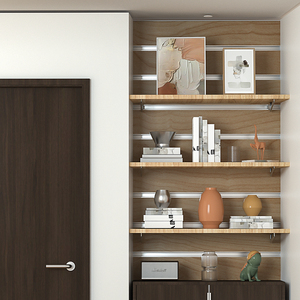 Fibreboard tường bán lẻ hiển thị <span class=keywords><strong>MDF</strong></span> <span class=keywords><strong>Board</strong></span> slatwall Panel cho siêu thị - Product Image 4