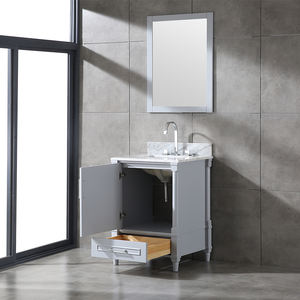 Mueble de Baño de Alta Gama de 24 Pulgadas con Lavabo de Cerámica y Características Resistentes al Agua - Product Image 4