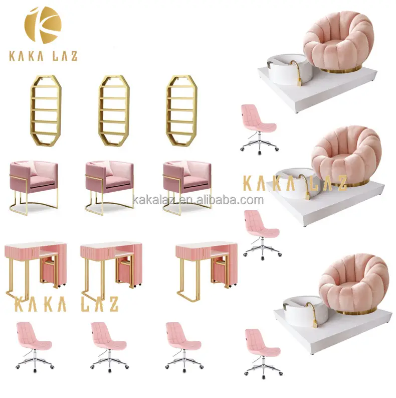 Stühle Maniküre und Pediküre rosa Salon möbel Spa Salon ausstattung Möbel