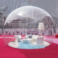 3m 4m 5m avec souffleur partie extérieure transparente gonflable ballon transparent dôme tente gonflable bulle