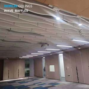 Panneaux acoustiques suspendus en laine <span class=keywords><strong>de</strong></span> <span class=keywords><strong>verre</strong></span> insonorisants et ignifuges pour plafonds, vente en gros, direct usine - Product Image 1