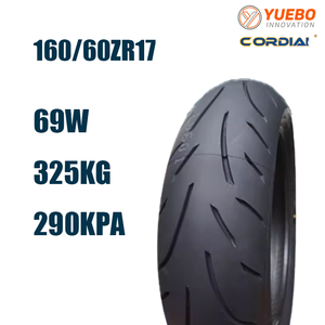 <span class=keywords><strong>Pneu</strong></span> semi-<span class=keywords><strong>slick</strong></span> 160/60ZR17 à armature en acier, motif de bande de roulement à haute adhérence, 17 pouces, pour <span class=keywords><strong>moto</strong></span> sportive et de route - Product Image 1