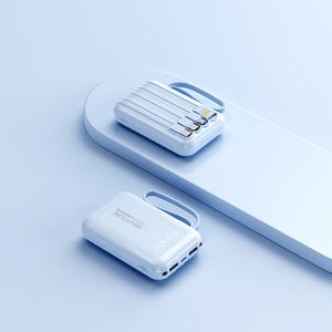 Producto de Moda, Mini Banco de Energía de 10000 mAh con Entrada Tipo-C, Carga Rápida de 10 W, Cables Integrados, Bancos de Energía con Logotipo Personalizado para Regalo - Product Image 1