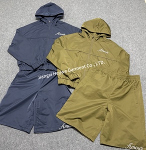 Custom Polyester Reflective Waterproof Windproof Nylon Jacket and Track Pants Zip up Blank <strong>Oversized</strong> <strong>Jogger</strong> Sets Nylon Tracksuit - Product Image 4