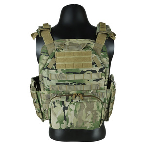 Rompi Taktis Profesional Ransel Sistem <span class=keywords><strong>MOLLE</strong></span> Pembawa Pelindung Dada Lepas Cepat Kantong Pelindung Anti Air GPS Kapasitas 20-36L - Product Image 1