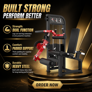 Machine combinée d'<span class=keywords><strong>extension</strong></span> et de flexion des jambes en acier avec fonctions de sécurité, équipement de gym à charge par broches - Product Image 4