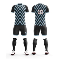 Seragam Sepak Bola Pria Custom Logo Sublimasi Grosir, Termasuk Celana Pendek dan Kaus Kaki, Perlengkapan Sepak Bola Berkualitas Tinggi