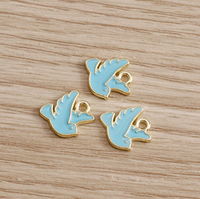 À la mode moins cher en gros alliage Mini animaux bricolage colombe de la paix émail oiseau charme pour la fabrication de bijoux accessoires et cadeaux