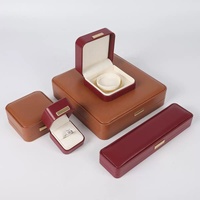 Boîte à bijoux de voyage en cuir Cartier, organiseur de bagues, boîte de rangement pour bijoux, coffret cadeau pour mariage ou Saint-Valentin, ensemble complet