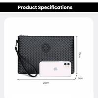 Sacs de luxe en cuir PU imperméables pour hommes, grande capacité, tendance, avec fermeture éclair, pour affaires et vente en gros