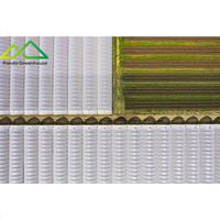 Grote enkellaagse plastic folie multispan kas met geautomatiseerde systemen voor commerciële groente- en bessenteelt