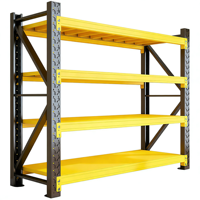 Système d'étagères de stockage industriel à 4 niveaux, capacité de 1000 kg, unités empilables, rayonnage métallique, rayonnage en acier pour entrepôt, rayonnage à palettes