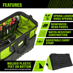 Nhiệm vụ nặng nề vải công cụ túi không thấm nước Công cụ lưu trữ túi có thể điều chỉnh dây đeo vai công cụ Túi tổ chức với cơ sở đúc - Product Image 3