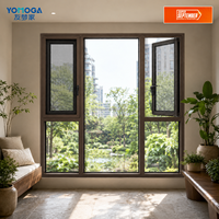 Ventana de Doble Hoja Abatible, Ventana de Dos Hojas Abatibles, Fábrica Yomoga, OEM, ODM