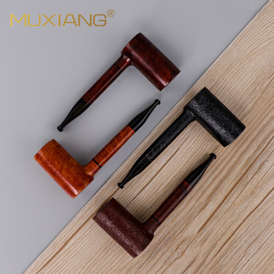 Muxiang Handmade Briarwood Pipe Straight Type Tobacco Pipe Customizable For Personal Gift - Product Image 3
