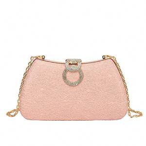 Bolso de Mano de Lujo Clásico de Moda 2025 con Diamantes, Patrón Sólido, Asa de Cristal, Bolso de Noche con Pedrería para Bodas, Cenas y Fiestas - Product Image 1