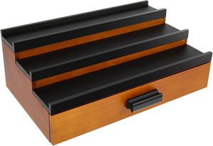JUNJI Élégant présentoir de stockage de parfum à 3 niveaux Versatile Cologne Étagère Tiroir Organisateur pour la maison Artisanat en bois Panneau mural - Product Image 2