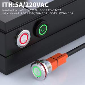 Lanboo 22cm thép cảm ứng push button Switch-bi-màu hiển thị, bền và hấp dẫn, One-Touch điều khiển, 12V/24V, 1NO liên hệ với - Product Image 2