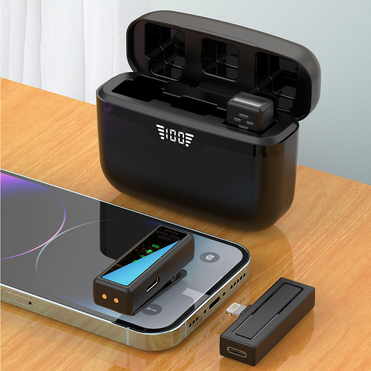 J80 digital display dual microphone