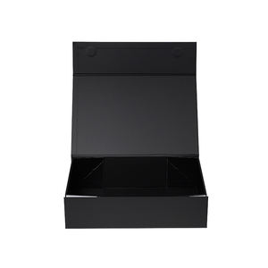 صندوق هدايا فاخر من الورق اللامع بطباعة شعار مخصص وقابل للطي مع إغلاق مغناطيسي، علبة ورقية لتغليف الملابس والأحذية - Product Image 3