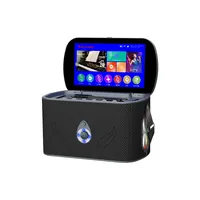 Máquina de Karaoke con Pantalla Táctil, Altavoz Portátil KTV para Exteriores y Hogar, Máquina de Karaoke Portátil con Micrófono Dual