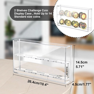 מותאם אישית ברורה קיר אקריליק רכוב תצוגת תג מטבע עבור אספנות - Product Image 5