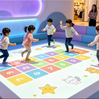 Système de jeu interactif de projection au sol, équipement de projection interactif pour enfants, jeux multiples pour les enfants, aire de jeux