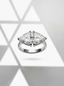 Anillo de Diamante de Corte Brillante Trillón de Moda, Diamante Creado en Laboratorio, Oro Sólido de 9K, 10K, 14K, 18K, Anillo de Compromiso, Boda, Joyería Fina, Regalo - Product Image 2