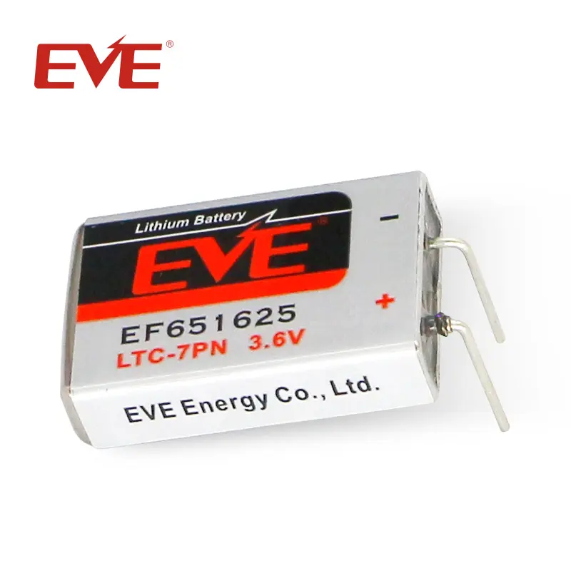 EVE EF651625 Li-SOCl2 일회용 배터리 3.6V 750mAh LTC-7PN 자동 스마트 미터 셀 Enbar 배터리 ef651625