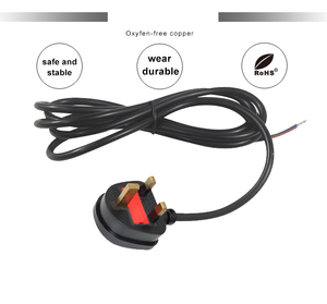 UK Verbinder <span class=keywords><strong>H05vvf</strong></span> 3G1.0mm2 Stromkabel Ac 3-Stift-Verlängerungskabel Iec zu UK Stecker offenes freies Kabel - Product Image 4