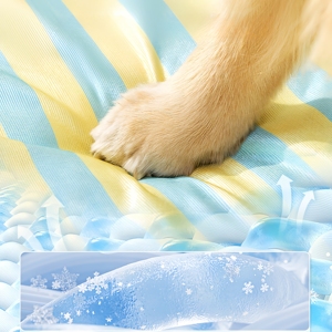Pet Cooling <b>Mats</b> for <b>Cats</b> & Dogs Soft Breathable Anti-Slip Washable Super Large Size Cloth & Plastic Material Cooling Beds - Product Image 3