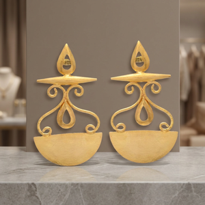 ต่างหูทองเหลืองชุบทอง 14k ประดับมุก สไตล์คลาสสิก ขายส่ง - Product Image 3