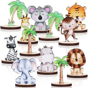 Ornements en bois d'animaux de la forêt KingWin, décoration de bureau en buis pour la maison et le bureau - Product Image 1
