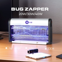 Lampe anti-moustiques électrique JZ OEM 20W à LED UV, en ABS écologique, tue-insectes solide et efficace