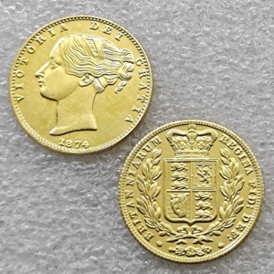 Monedas Conmemorativas de Estilo Antiguo del Reino Unido de 1839, 1841, 1858, 1871, 1874, 1 Soberano - Victoria, Regalos, Decoración del Hogar - Product Image 4
