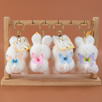 Gantungan Kunci Boneka Plush Lucu Berkualitas Tinggi Super Lembut dengan Bentuk 3D dan Bahan Ramah Kulit Grosir Pabrik