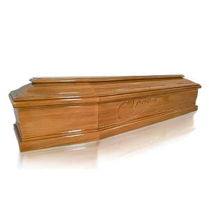 Fatti a mano in stile europeo semplici cofanetti in legno non finito bara ecologica Ataudes De Madera per funerali e sepolture - Product Image 3
