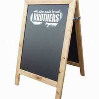Bar café station trottoir mariage promotionnel panneau d'affichage bois A-Frame tableau noir signe menu conseil