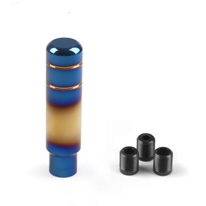Pommeau de levier de vitesse personnalisé universel en alliage d'aluminium bleu de 9/13/18 cm à sept couleurs pour la modification de voiture - Product Image 3