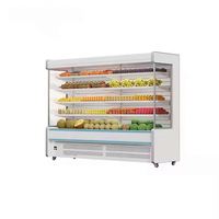 Vitrine Réfrigérée Commerciale Rebirth avec Éclairage LED, Étagères Réglables, Dégivrage Automatique et Sans Givre, Vitrine en Verre pour