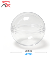 Conteneurs d'œufs en plastique transparents vides personnalisés avec logo, bon marché, 50 mm, capsules, boules pour Pâques